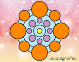Dibujo Mandala con redondas pintado por VICKYLAN