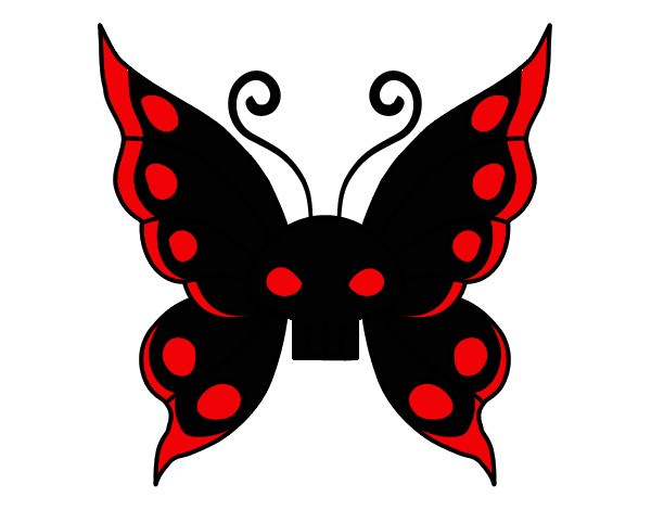 Dibujo Mariposa Emo pintado por faiir