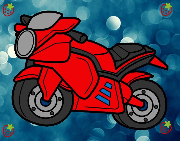 Dibujo Moto deportiva pintado por laKattiOMG