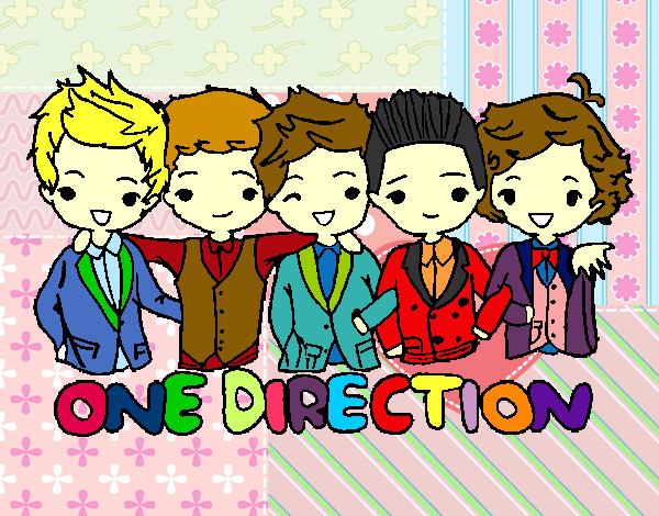 Dibujo One direction pintado por forever1DJ