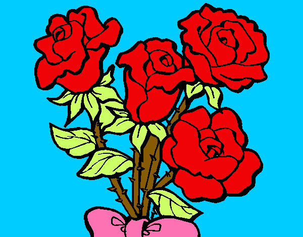 Dibujo Ramo de rosas pintado por giovanana9
