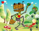 Dibujo Robot jugando al béisbol pintado por PieroGZ