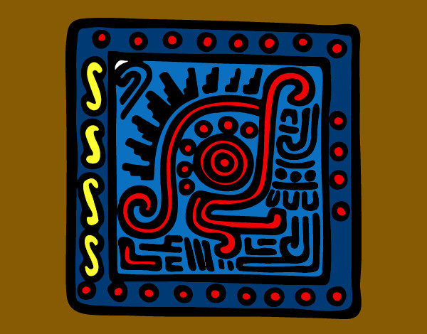 Dibujo Símbolo maya pintado por Rosana04