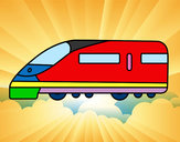 Dibujo Tren rápido pintado por juanymanu