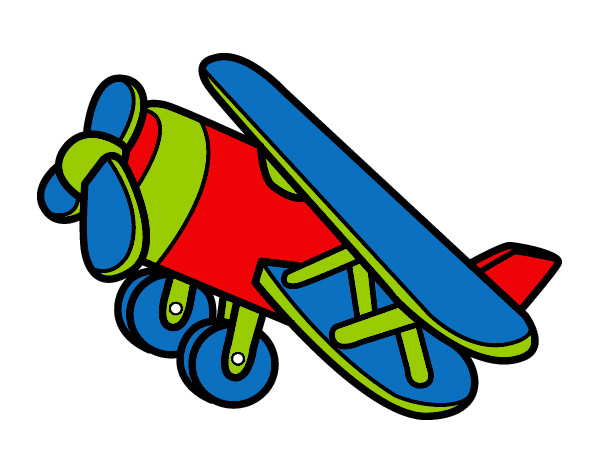 Dibujo Avión acrobático pintado por ceciliaa