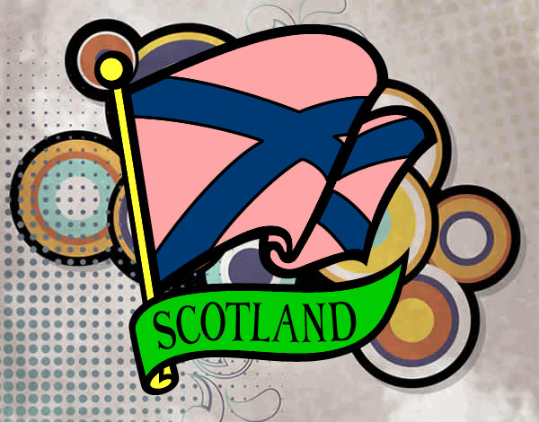 Dibujo Bandera de Escocia pintado por mowglina