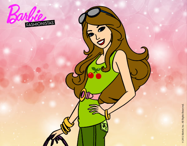 Dibujo Barbie casual pintado por mowglina