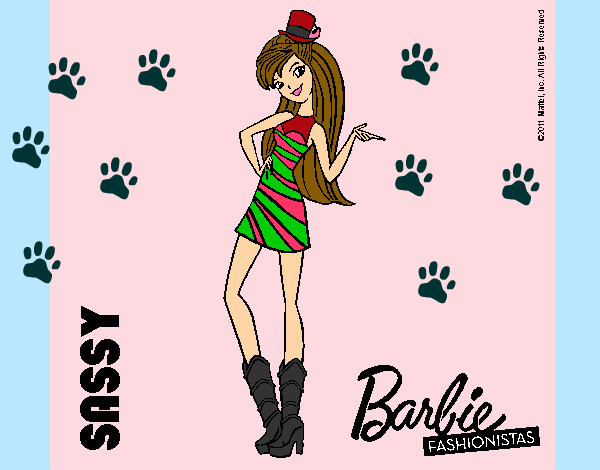 Dibujo Barbie Fashionista 2 pintado por mowglina