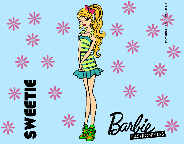 Dibujo Barbie Fashionista 6 pintado por mowglina