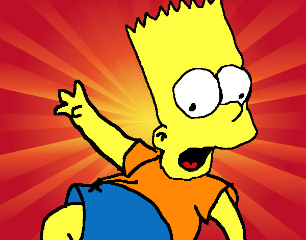 Dibujo Bart 2 pintado por fallo