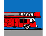 Dibujo Camión de bomberos con escalera pintado por EthanLuz