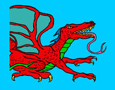Dibujo Dragón réptil pintado por fallo