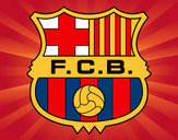 Dibujo Escudo del F.C. Barcelona pintado por hernande