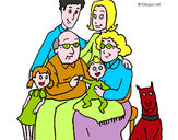 Dibujo Familia pintado por limate