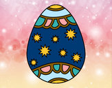 Dibujo Huevo con estrellas pintado por mowglina