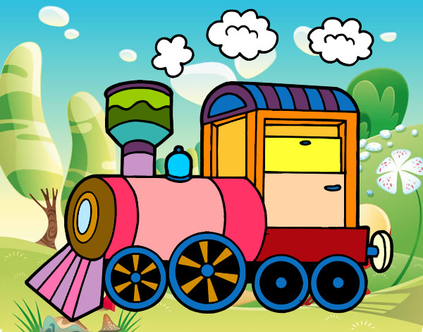 Dibujo Locomotora de vapor pintado por jessey 