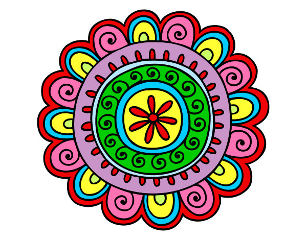 Dibujo Mandala alegre pintado por adabella90