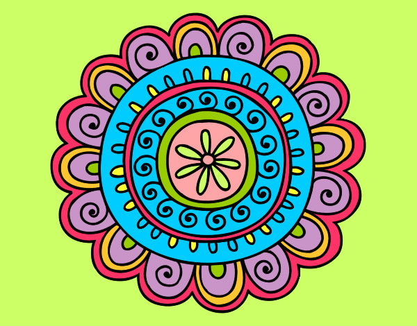 Dibujo Mandala alegre pintado por LILIADELMA