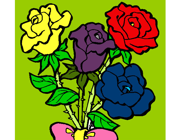 Dibujo Ramo de rosas pintado por Charini