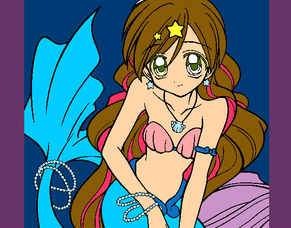 Dibujo Sirena 3 pintado por mowglina