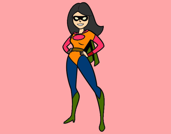 Dibujo Superheroina pintado por mowglina