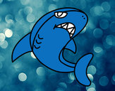 Dibujo Tiburón nadando pintado por uyft