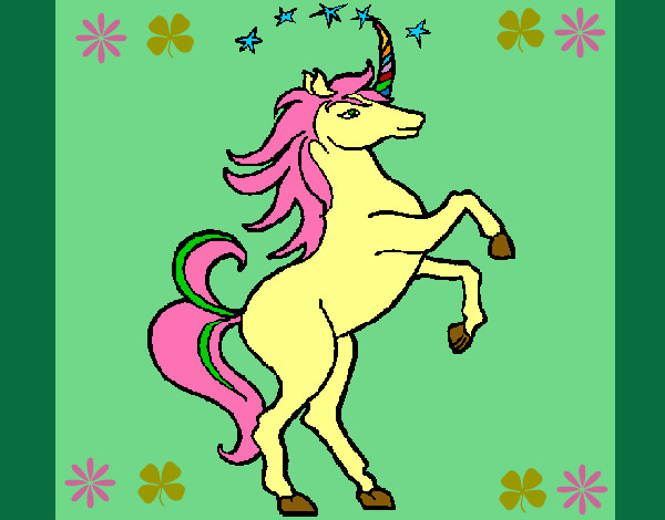 Dibujo Unicornio pintado por jessey 