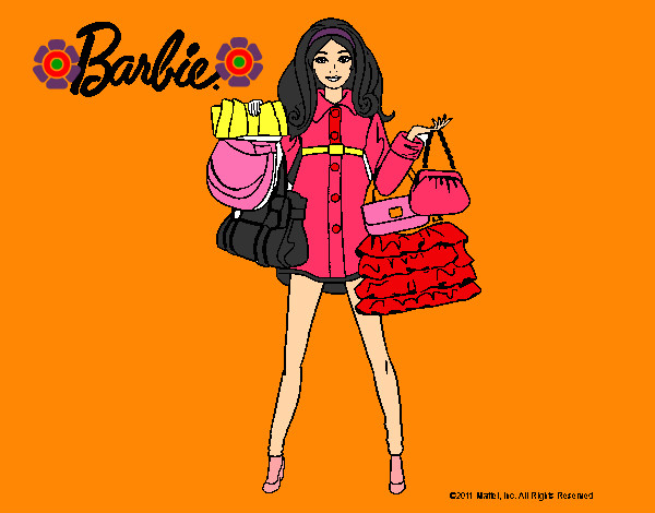 Dibujo Barbie de compras pintado por nico55