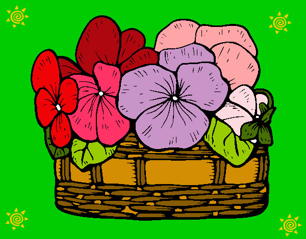 Dibujo Cesta de flores 12 pintado por Jesseyjoy1
