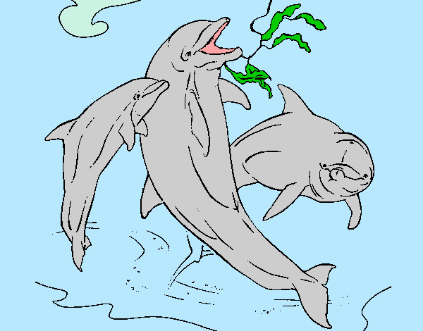 Dibujo Delfines jugando pintado por Luruchi