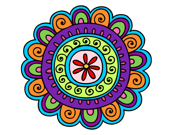 Dibujo Mandala alegre pintado por Polita01