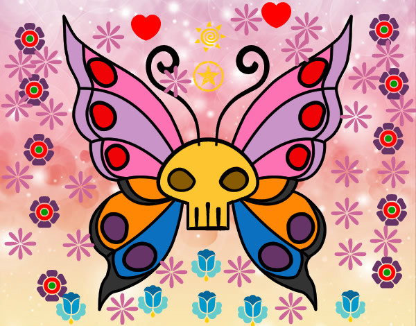 Dibujo Mariposa Emo pintado por mavg