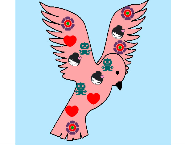 Dibujo Paloma alzando las alas pintado por Jablublu