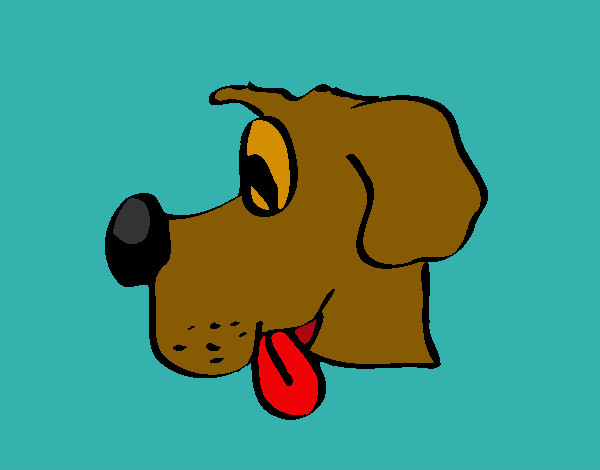 Dibujo Perro con la lengua fuera pintado por alba2003