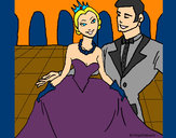Dibujo Princesa y príncipe en el baile pintado por miriam305