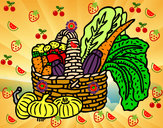Dibujo Cesta de verduras pintado por anyenli