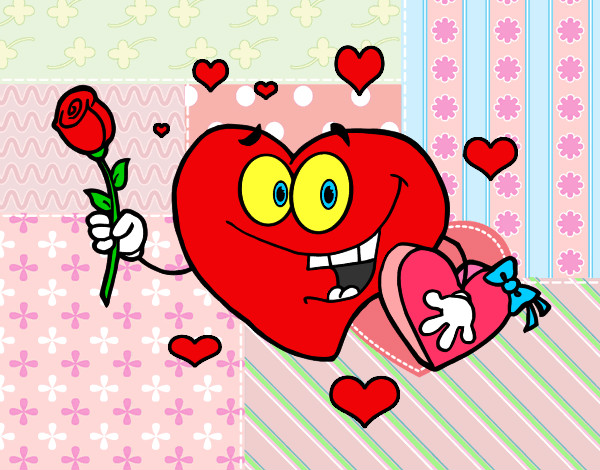 Dibujo Corazón con caja de bombones pintado por hernanb