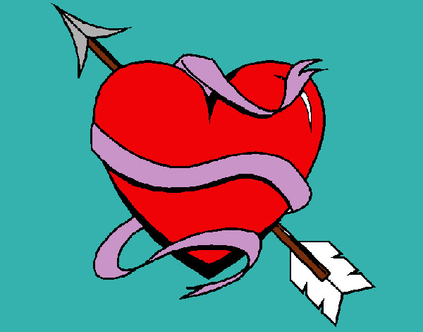 Dibujo Corazón con flecha pintado por ferny16