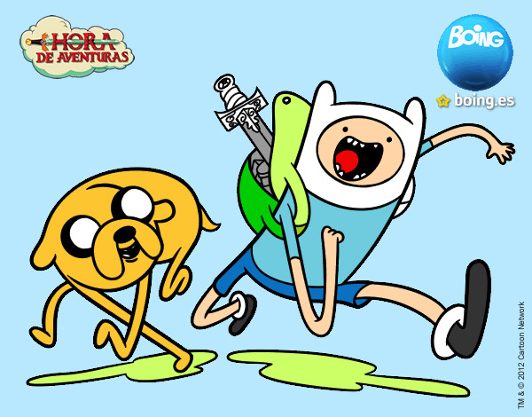 Dibujo Finn y Jake pintado por Agus0509