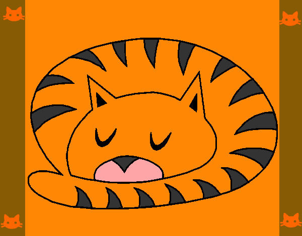Dibujo Gato durmiendo pintado por aicy27