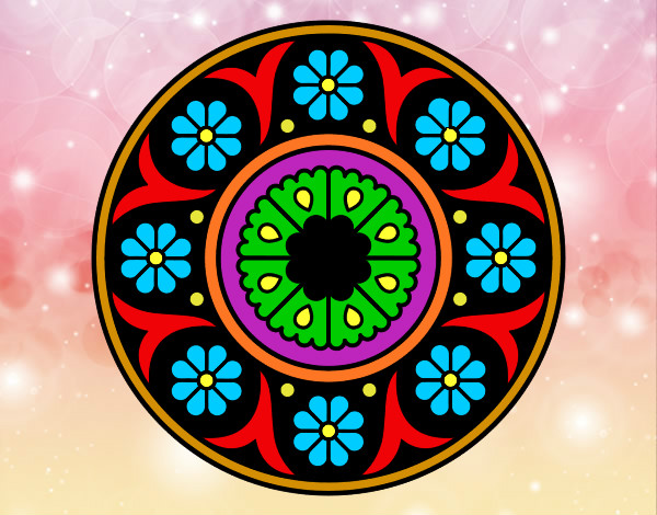 Dibujo Mandala flor pintado por alexha