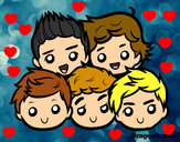 Dibujo One Direction 2 pintado por AndreVAB