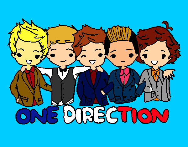 Dibujo One direction pintado por risuena