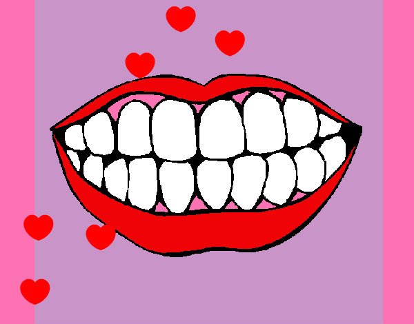 Dibujo Boca y dientes pintado por BERRELLEZA