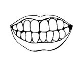 Dibujo Boca y dientes pintado por eksg