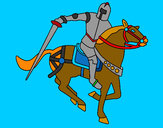 Dibujo Caballero a caballo IV pintado por emidino