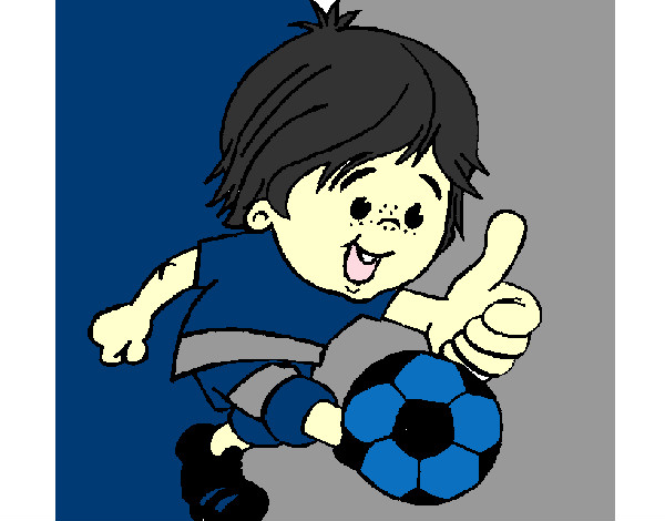 Dibujo Chico jugando a fútbol pintado por BERRELLEZA