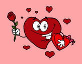 Dibujo Corazón con caja de bombones pintado por BRAYAN1234
