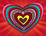 Dibujo Mandala corazón pintado por BERRELLEZA