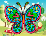 Dibujo Mandala mariposa pintado por TIGRELUNA1